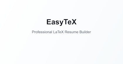 EasyTeX Latex-Resume Builder gallery image