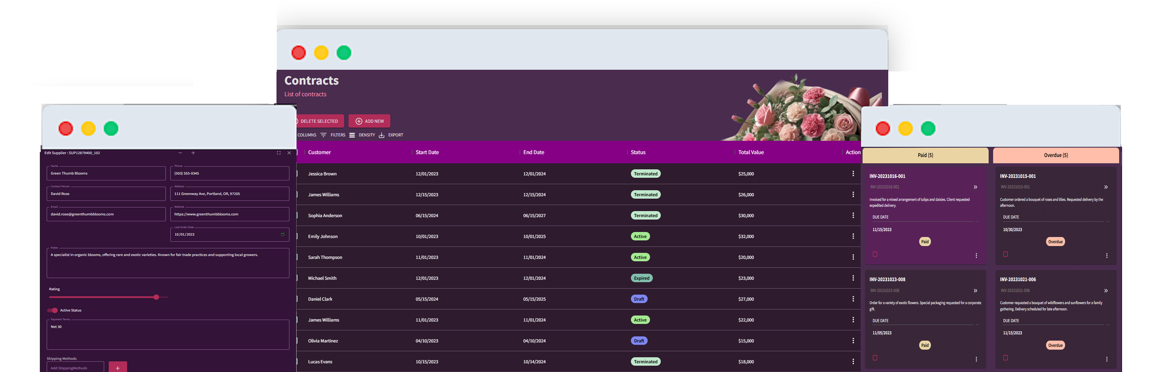 Blomsly® - Main product screenshot demonstrating key features and user interface