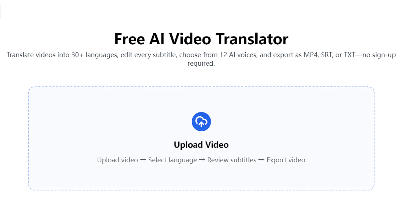 AI Video Translator screenshot 1