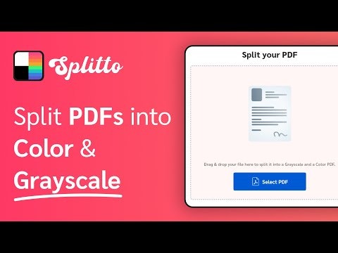 startuptile Splitto-Split any PDF into Color & Grayscale 