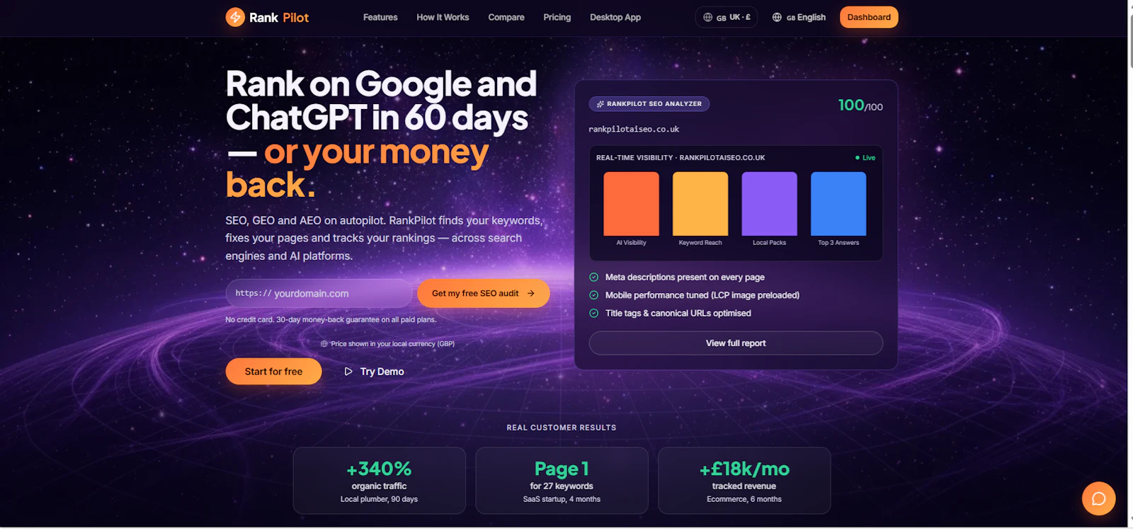 RankPilot AI SEO screenshot 1