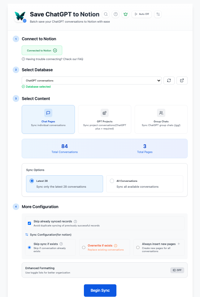 ChatGPT to Notion 2.0 gallery image