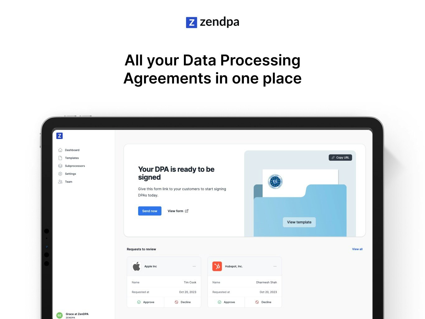 startuptile ZenDPA-GDPR compliance made simple