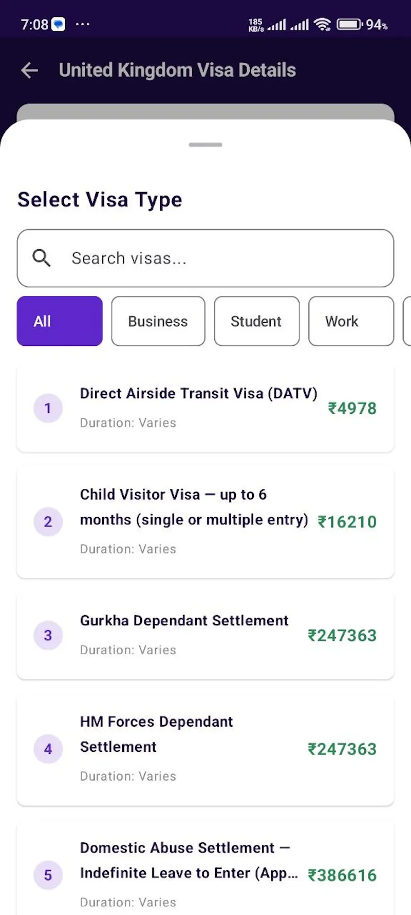 VisaFee screenshot 6