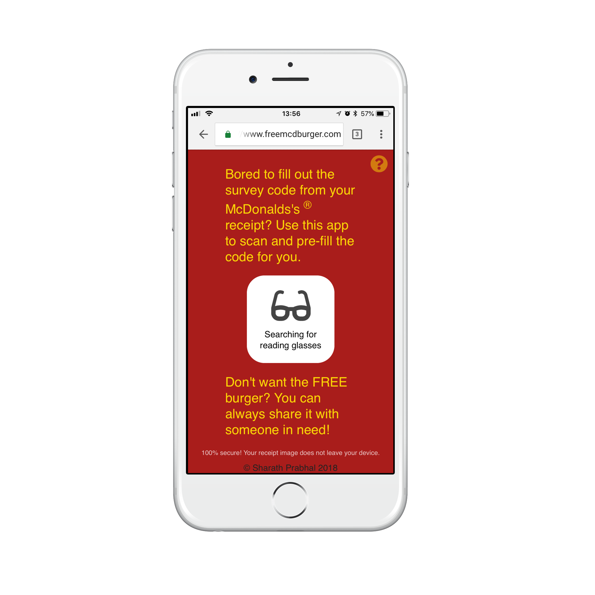 Free McDonald's burger! gallery image