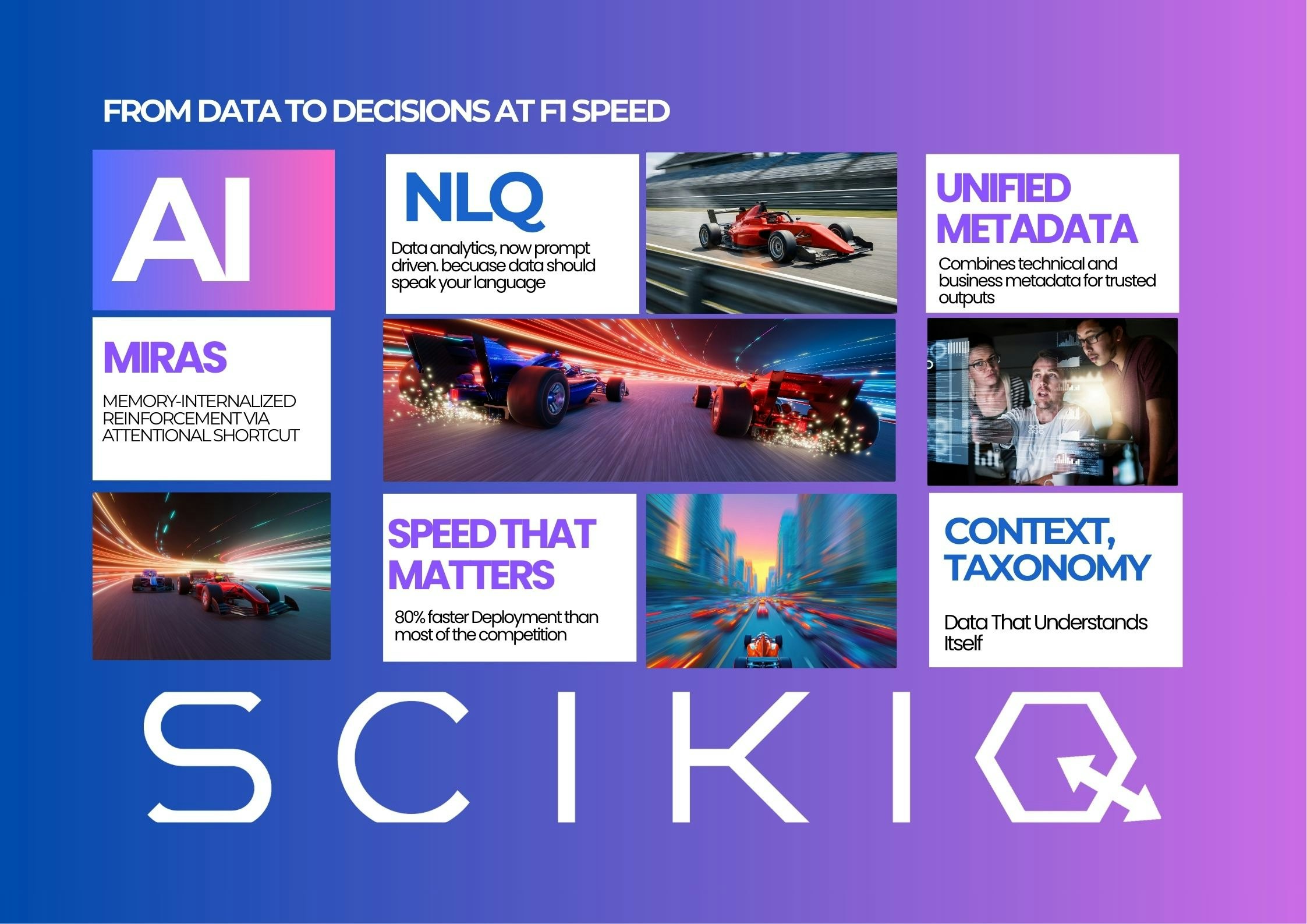 SCIKIQ: AI Native Data Platform  - Screenshot 2 showing product features and functionality