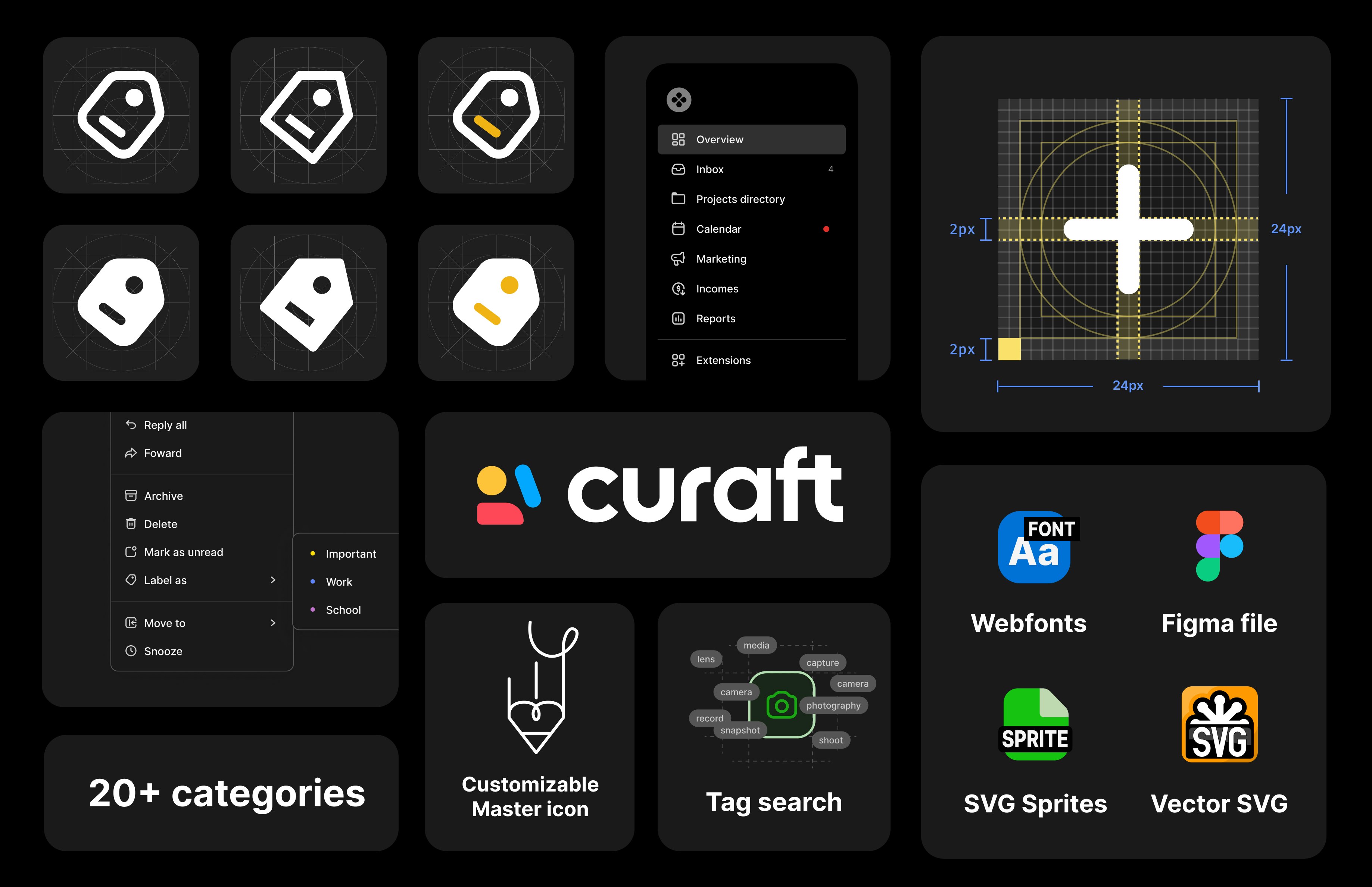 ชุดไอคอน Curaft - ทรัพยากรสำหรับผู้สร้างเพื่อเพิ่มประสิทธิภาพเวิร์กโฟลว์ของพวกเขา media 2