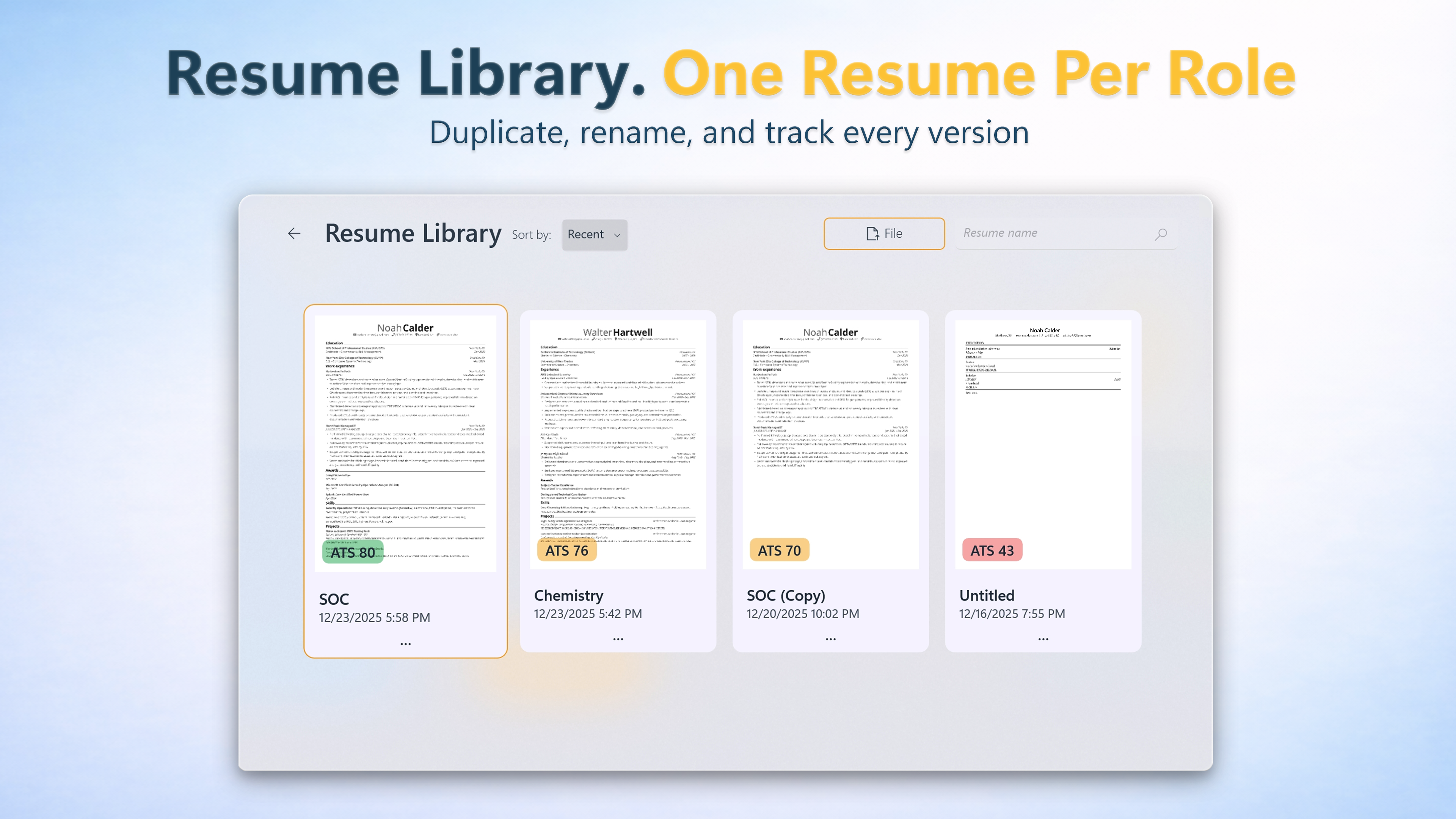 Resumy - Offline CV Builder with ATS gallery image