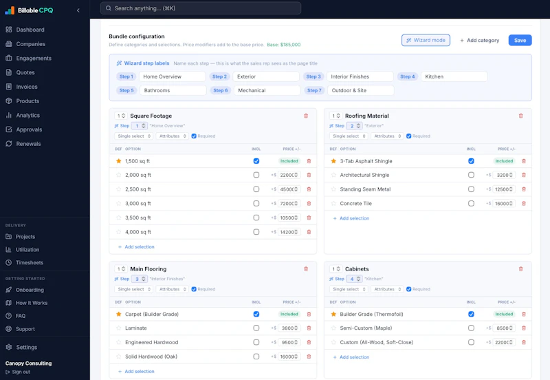 Billable CPQ  screenshot 7