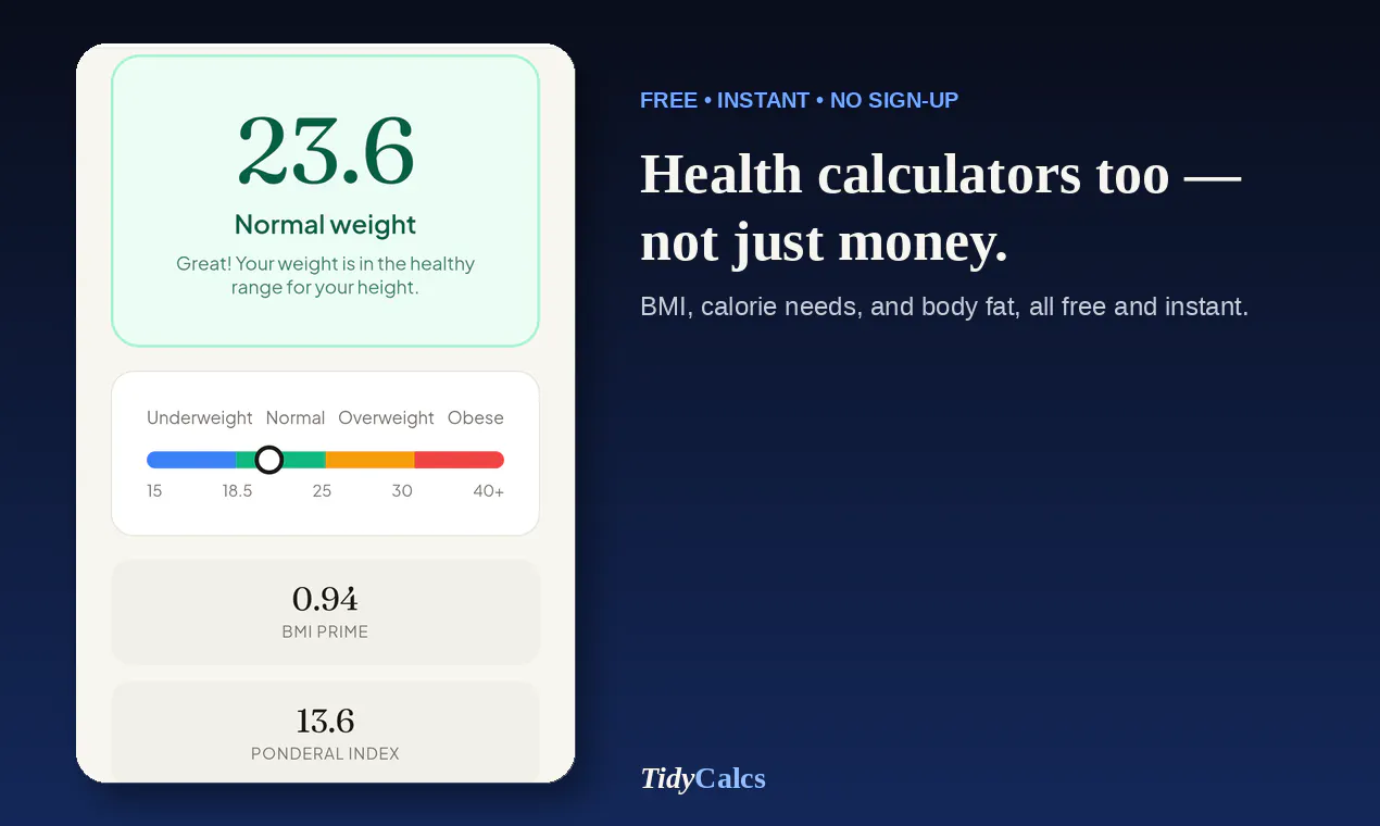 TidyCalcs — Free Online Calculators gallery image