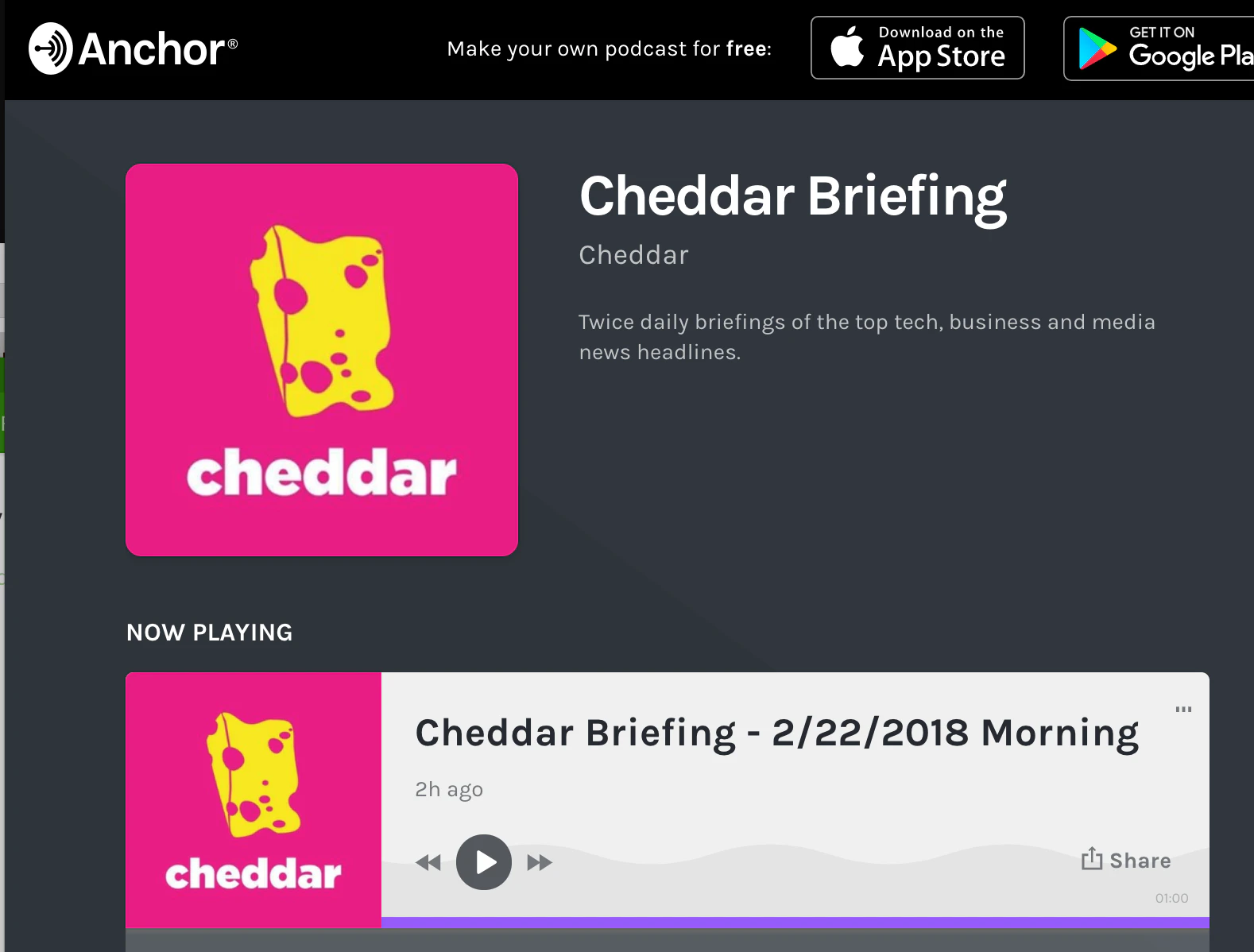 Cheddar comes to Anchor!