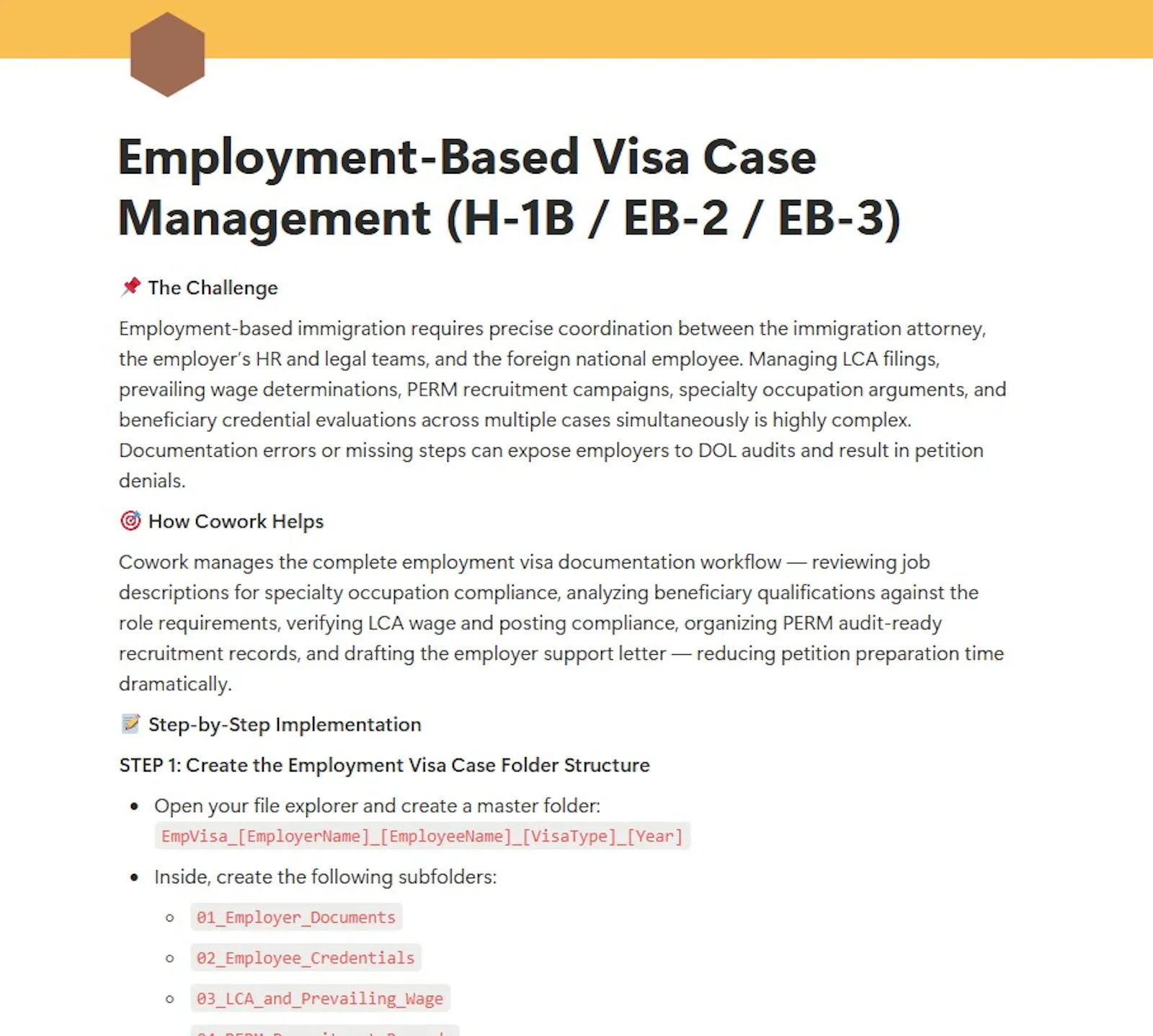 Claude Cowork for Immigration Lawyer screenshot 2