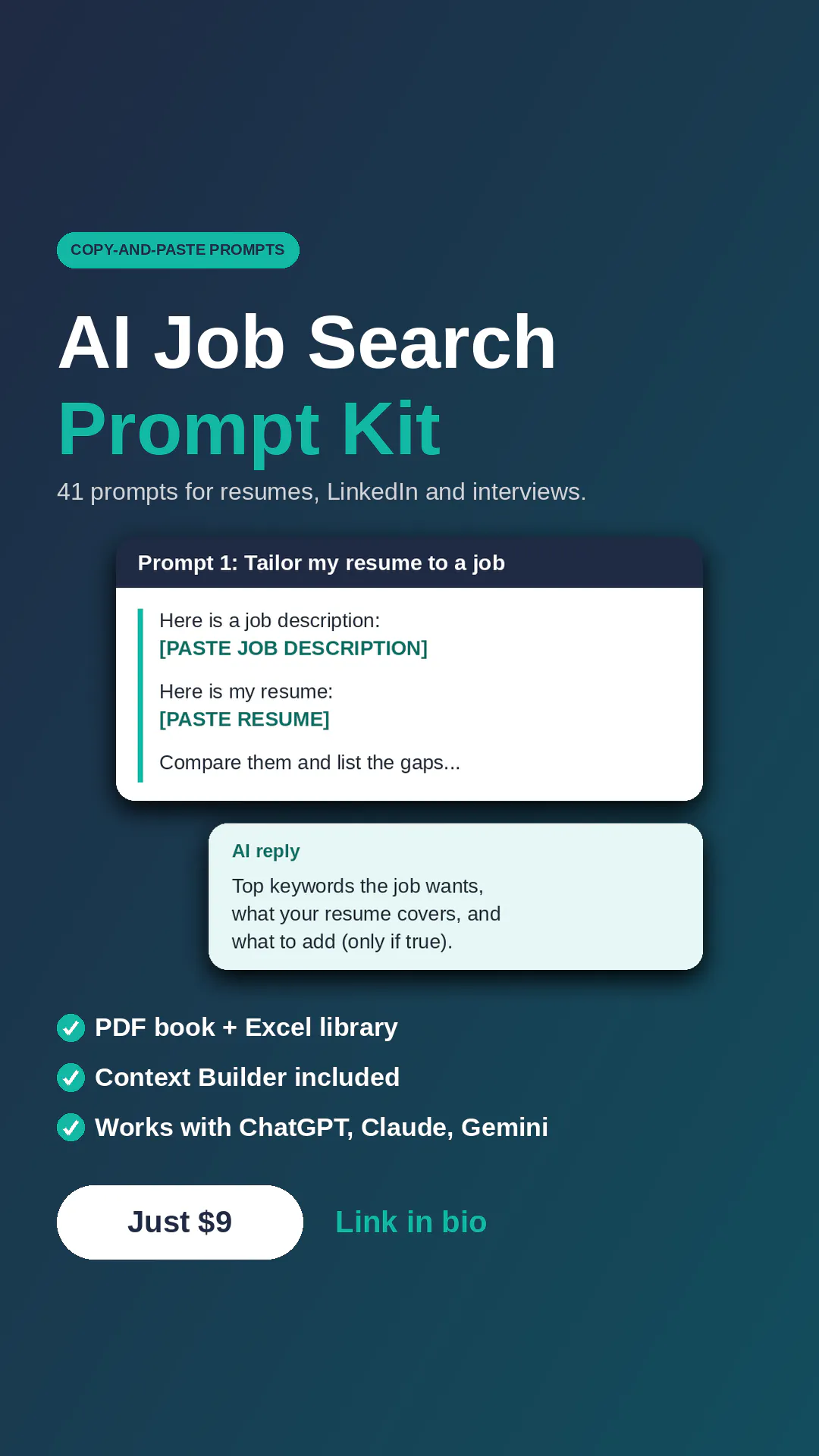 AI Job Search Prompt Kit: 41 Prompts