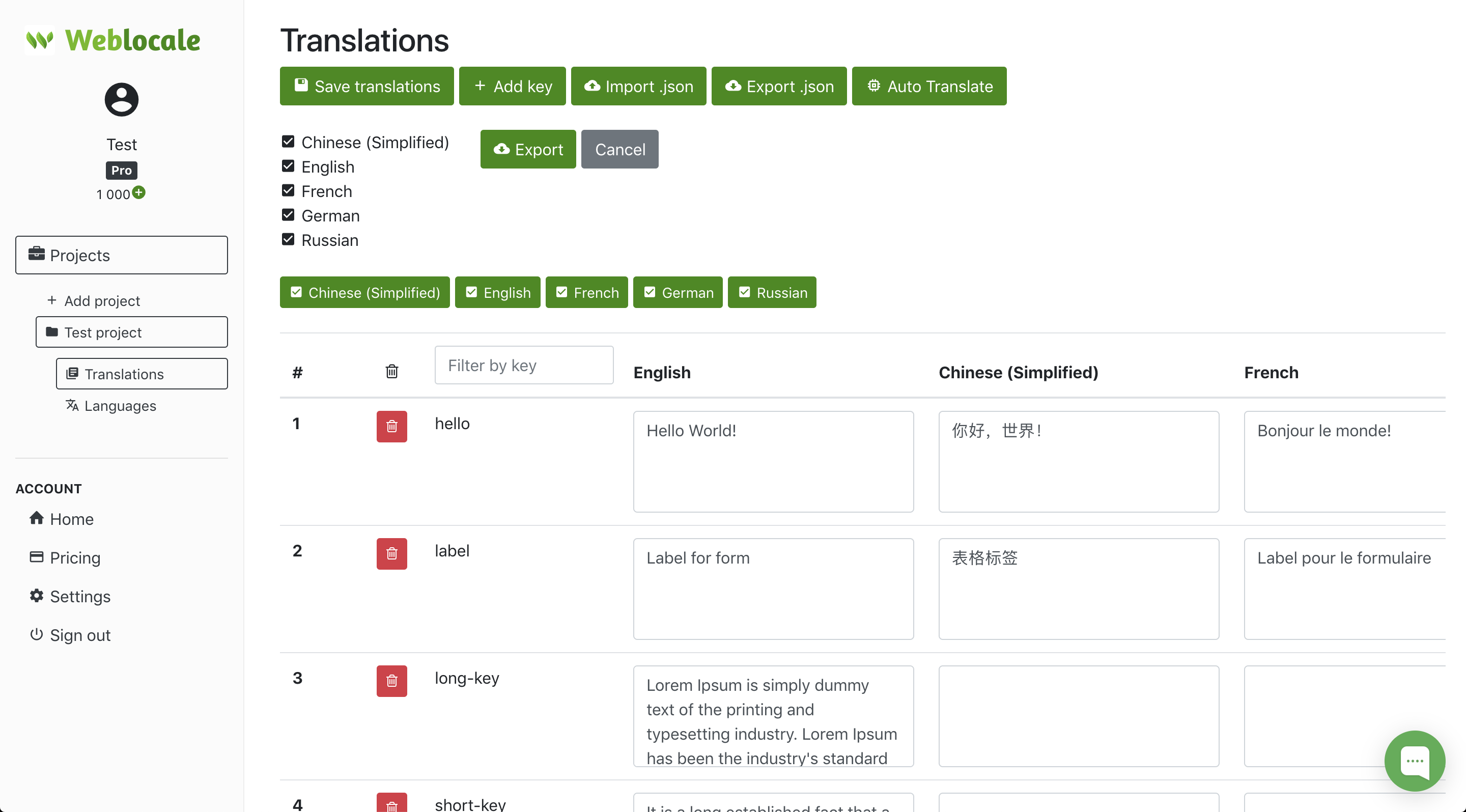 Weblocale gallery image