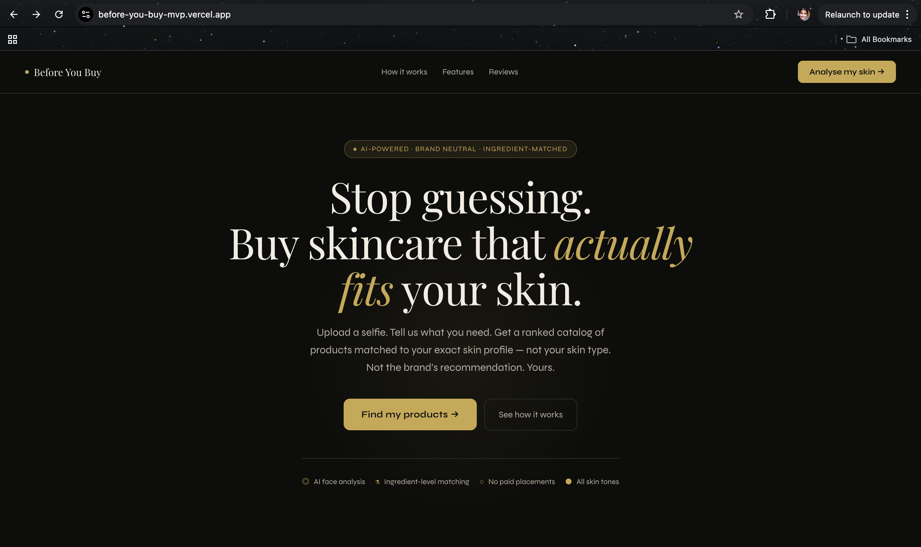 Before You Buy - Main product screenshot demonstrating key features and user interface