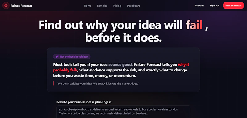 Failure Forecast screenshot 1