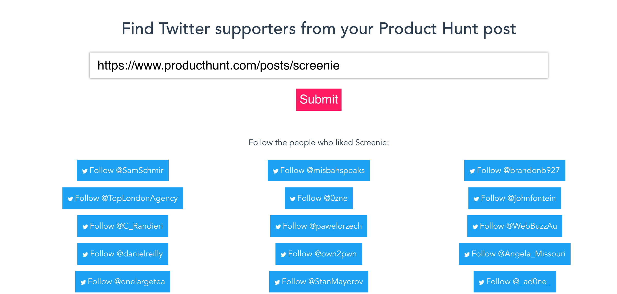 Autofollow for Product Hunt gallery image