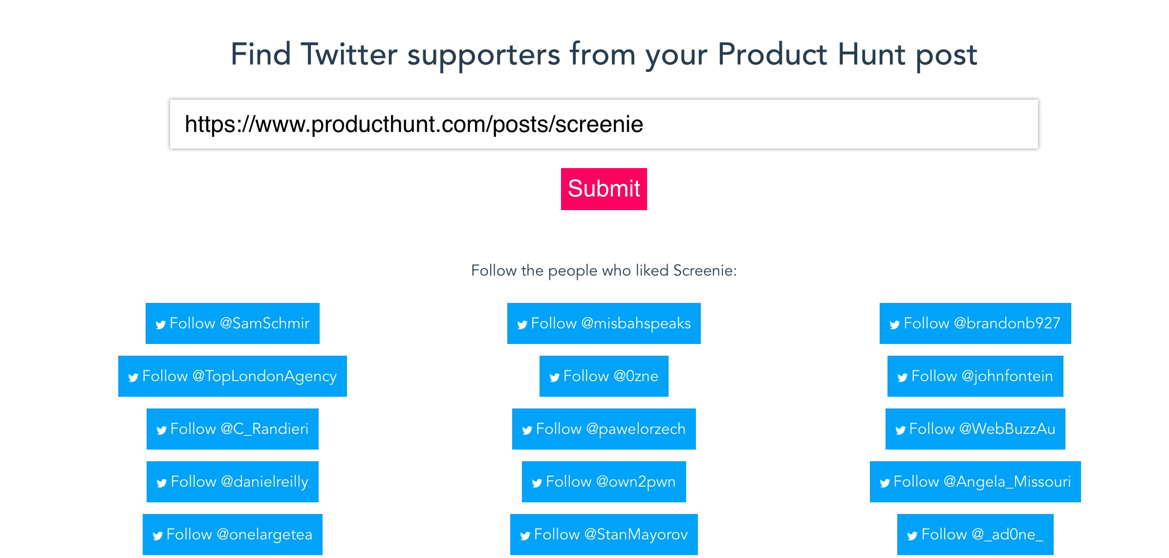 Autofollow for Product Hunt media 1