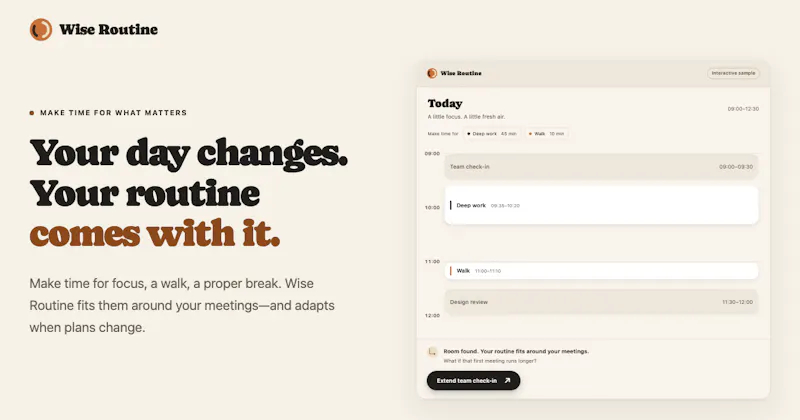 Wise Routine screenshot 1