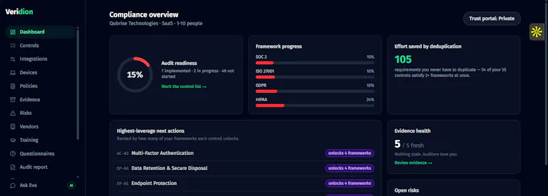 Veridion screenshot 2
