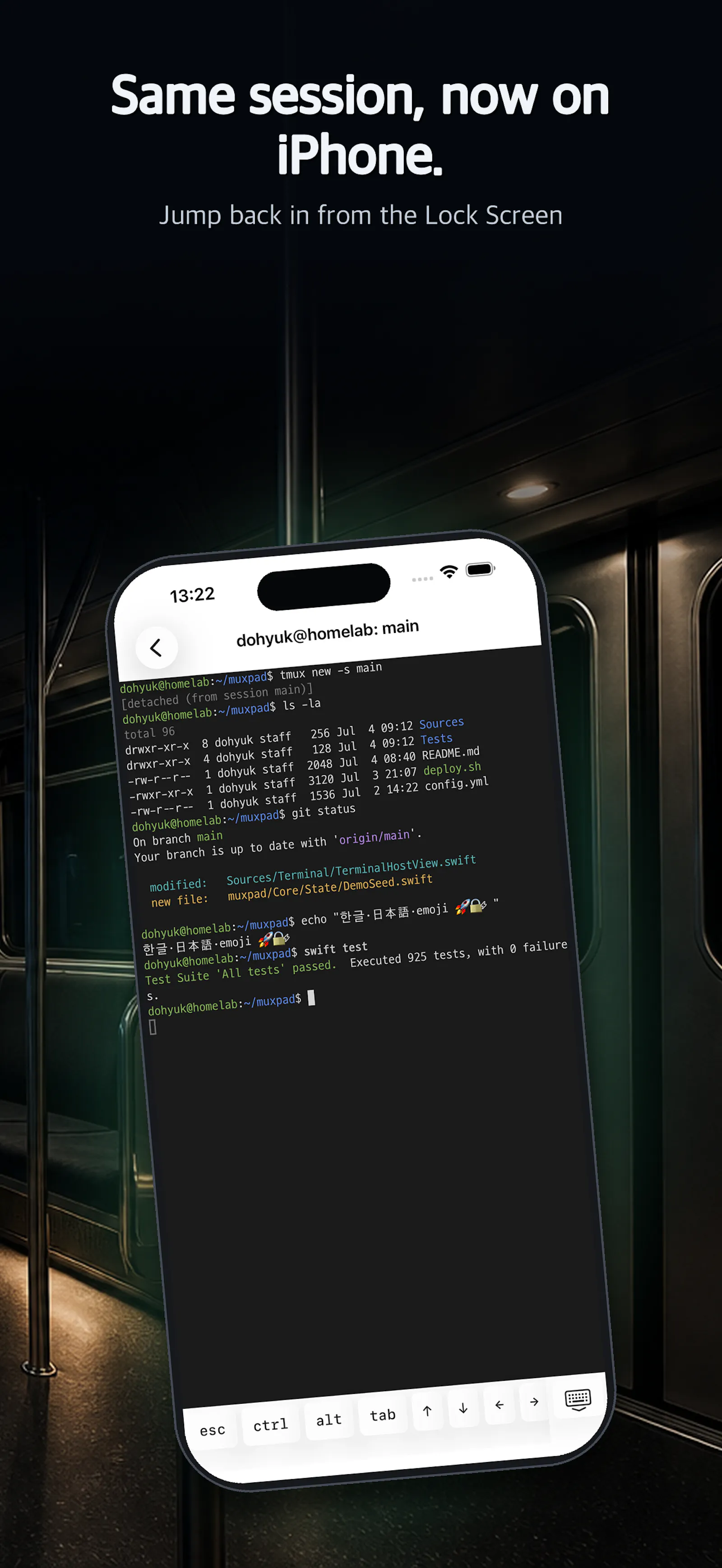 MuxPad — Native tmux terminal for Apple screenshot 3