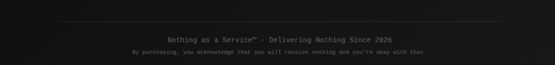 Nothing as a Service - Screenshot 3 showing product features and functionality