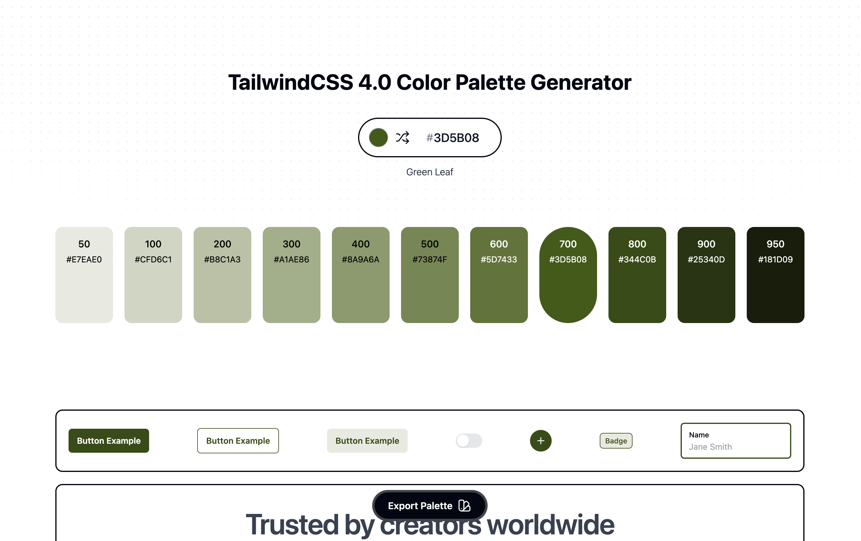 Mídia 1 de Tailwind 4.0 Paleta Color Gerator