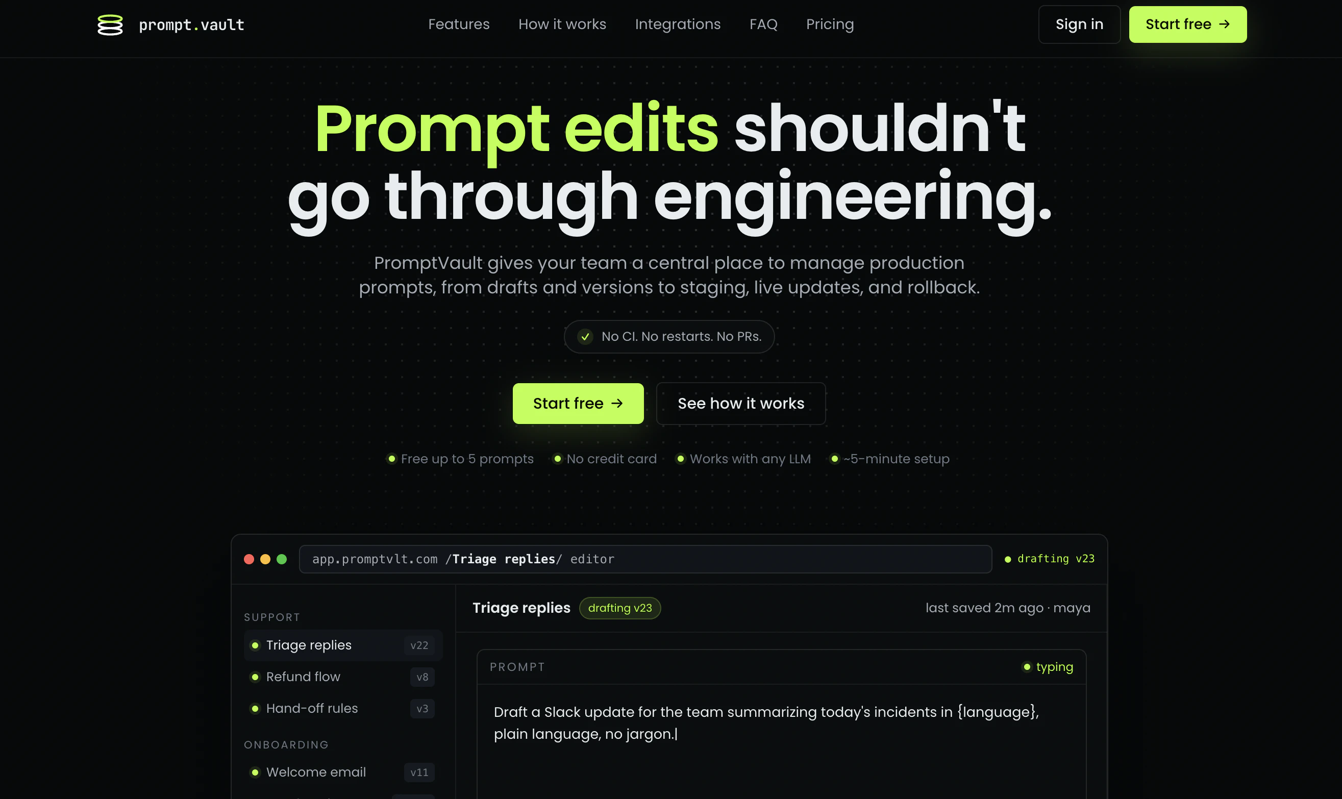 PromptVault screenshot 1