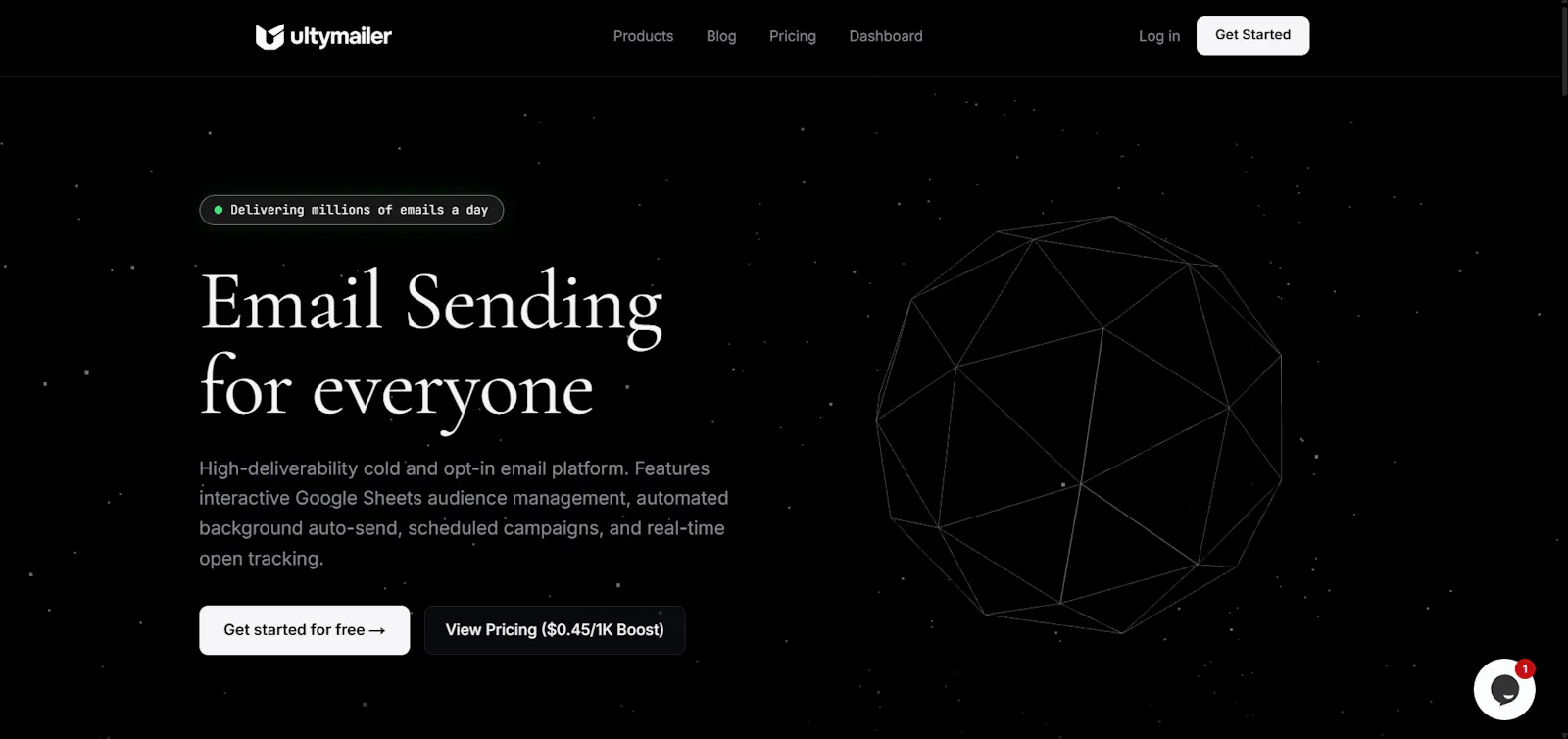 UltyMailer.com screenshot 2