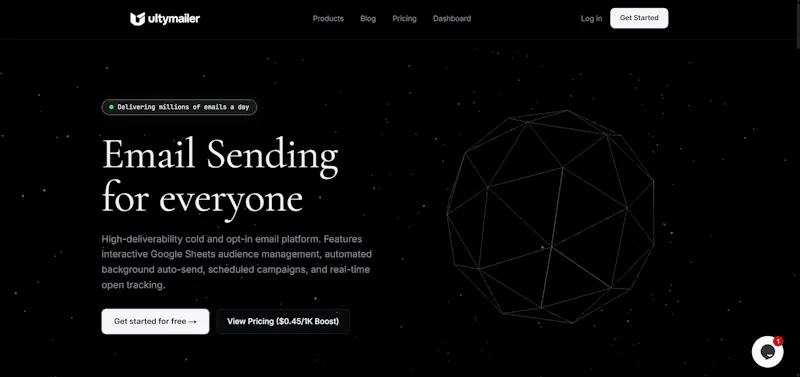 UltyMailer.com screenshot 2