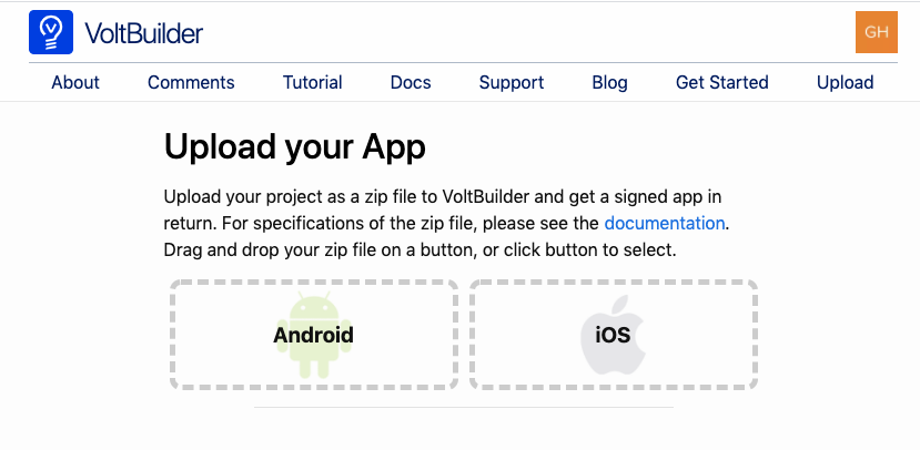 VoltBuilder gallery image
