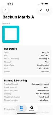RugFrame Passport Ledger gallery image