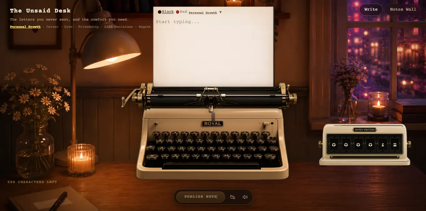 The Unsaid Desk gallery image