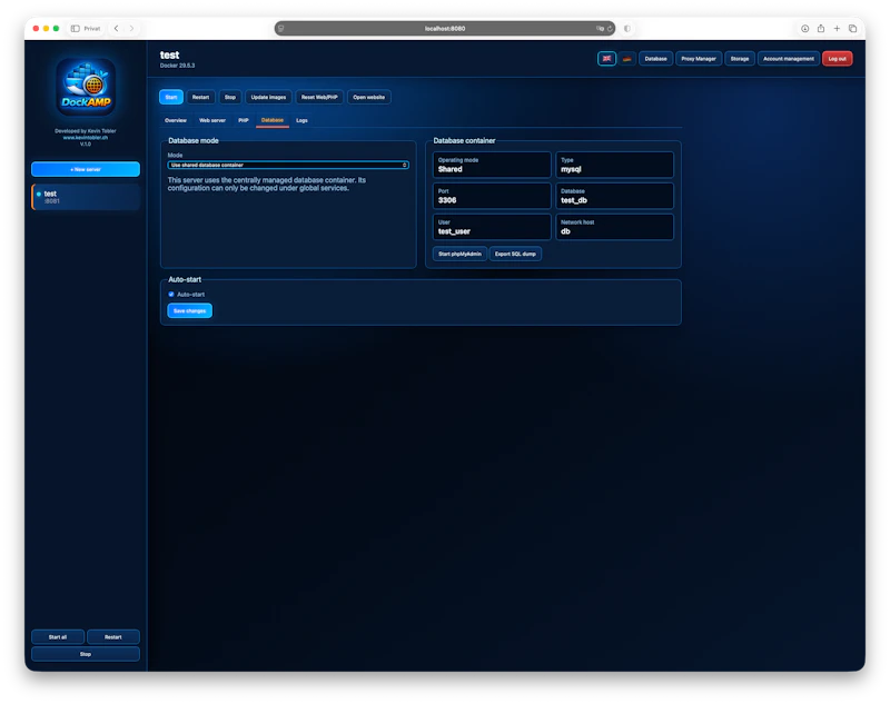 DockAMP Docker Image screenshot 6