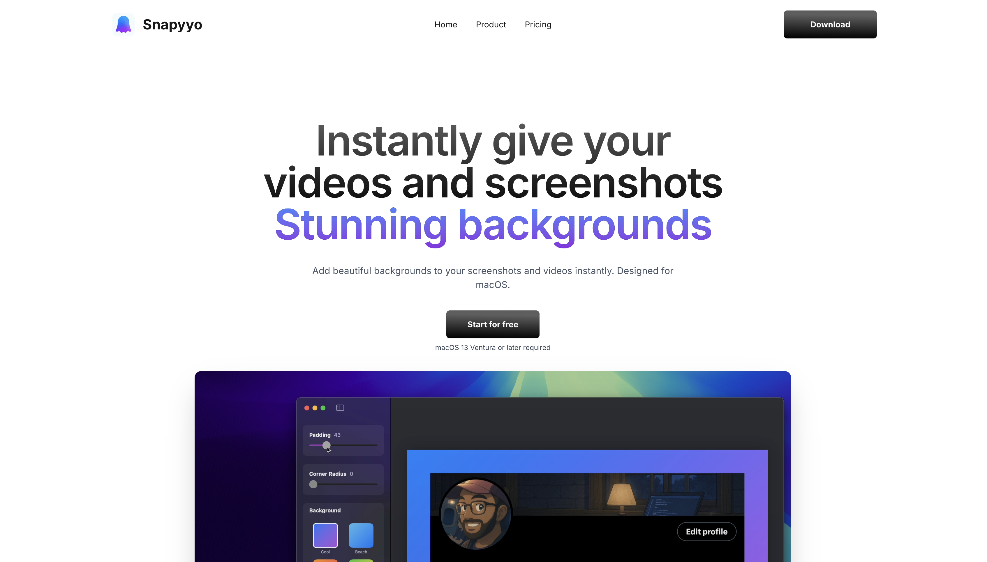 Snapyyo - Hermosas capturas de pantalla y videos con fondos impresionantes media 1