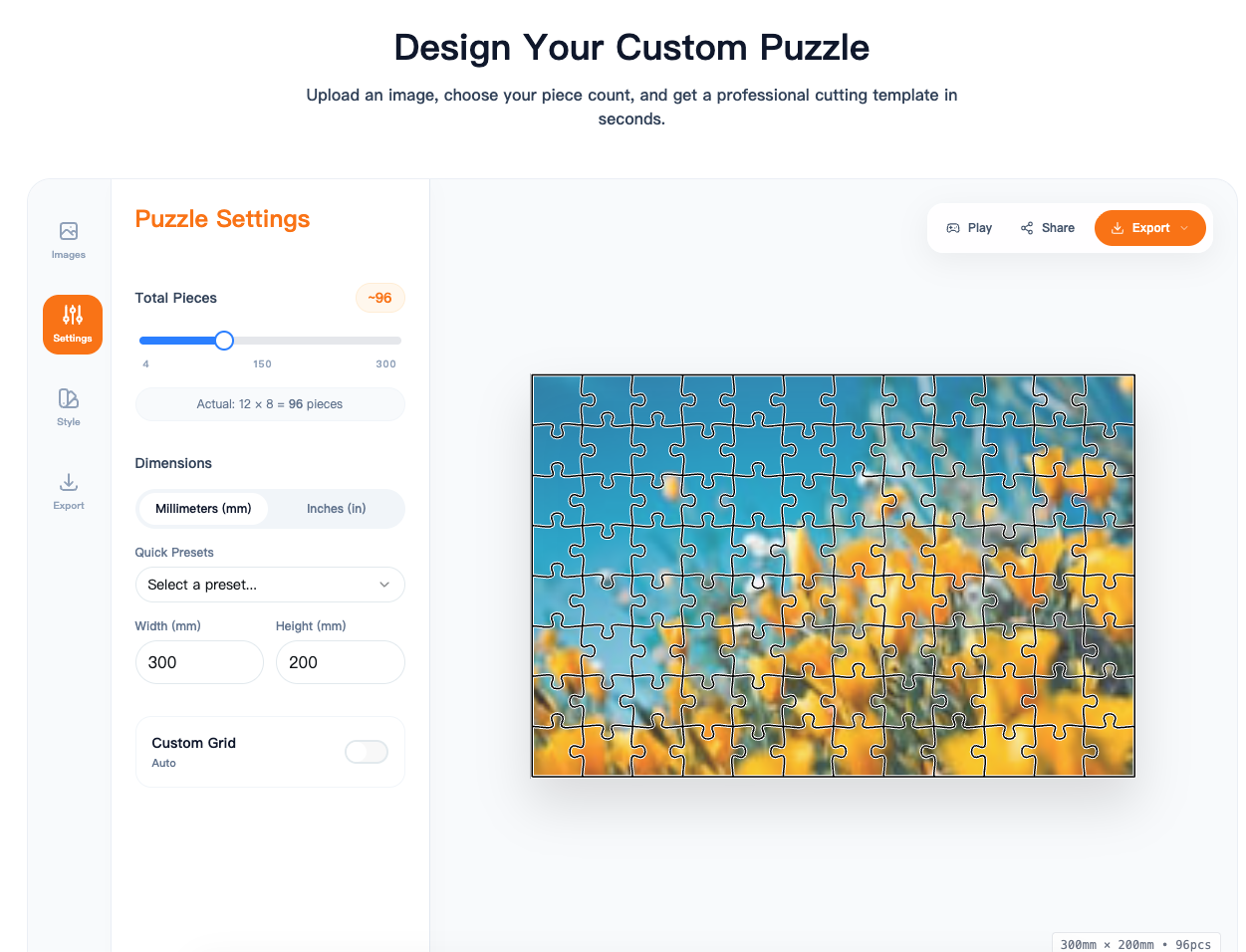 PuzzleGenio - Screenshot 5 showing product features and functionality