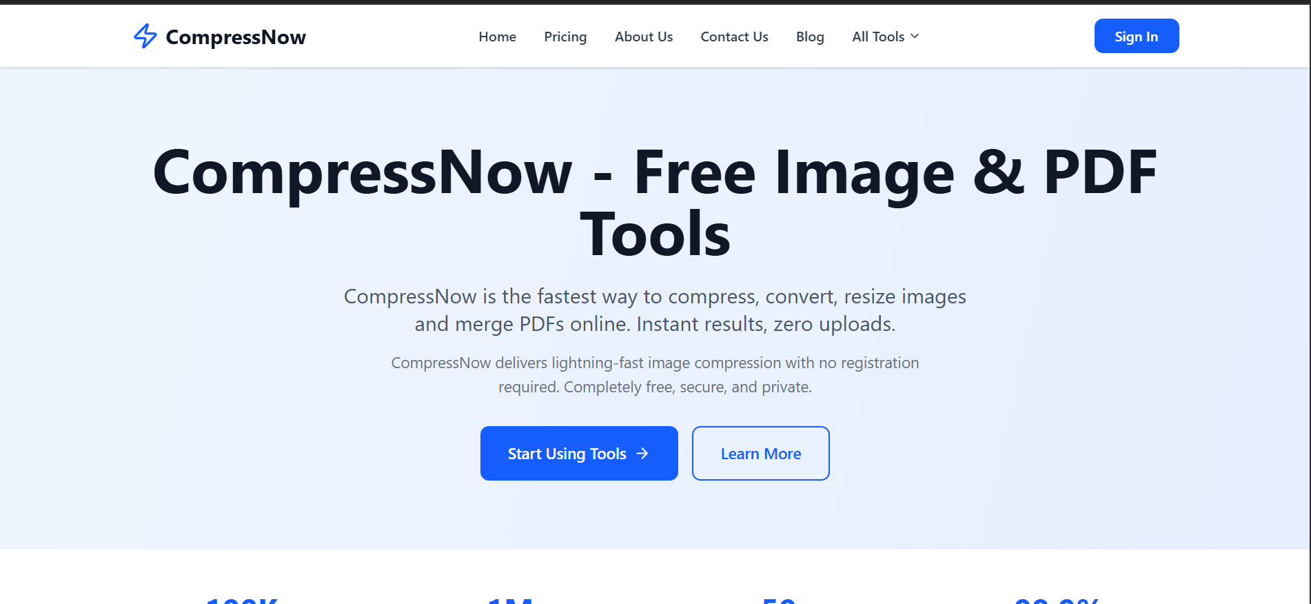CompressNow - Screenshot 2 showing product features and functionality