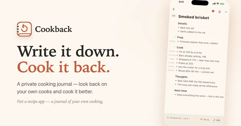 Cookback screenshot 1