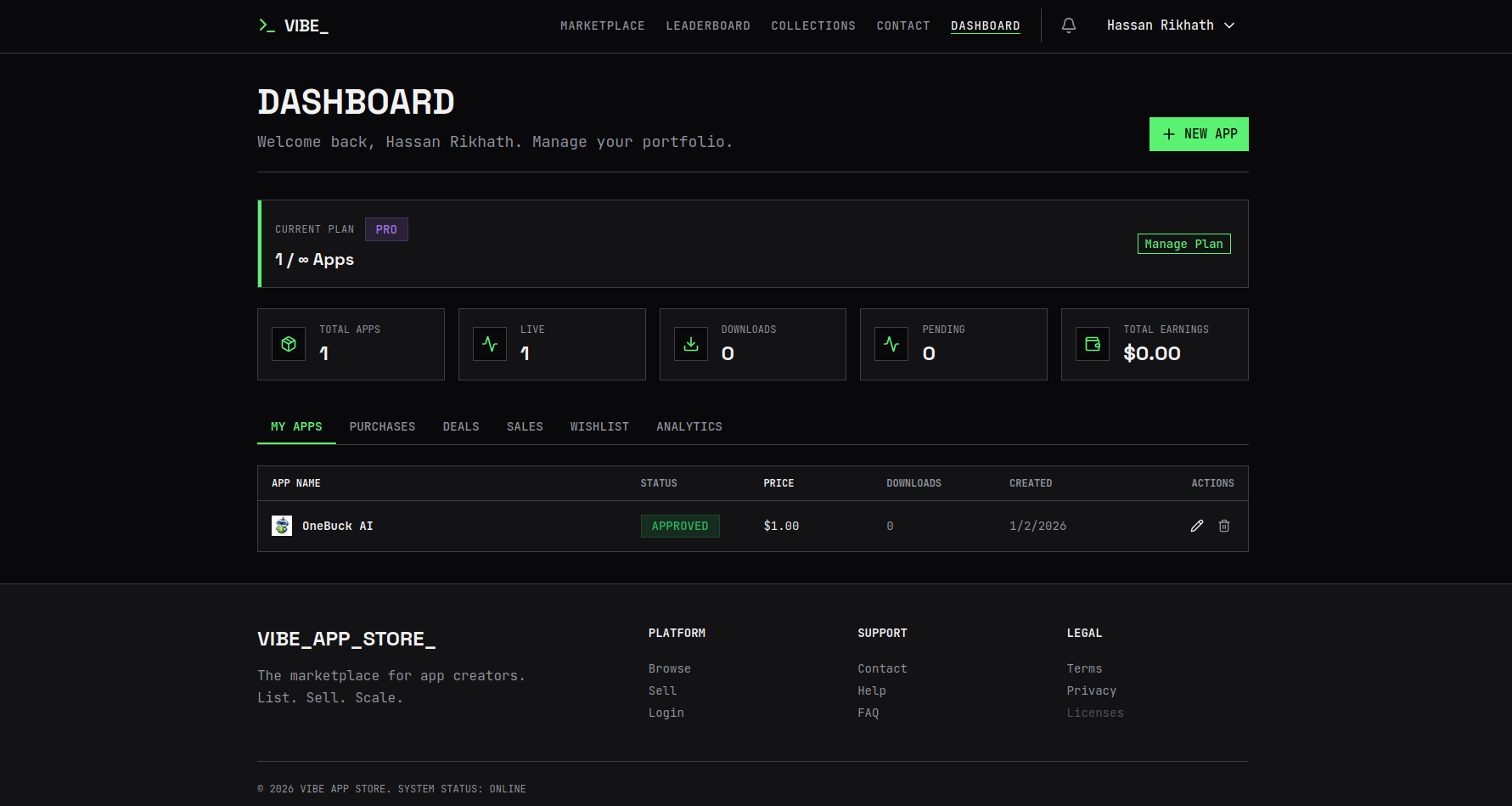 VIBE App Store - Screenshot 2 showing product features and functionality