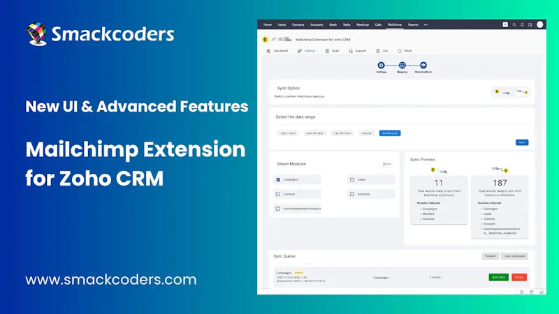 Mailchimp Extension for Zoho CRM screenshot 1 (video preview)