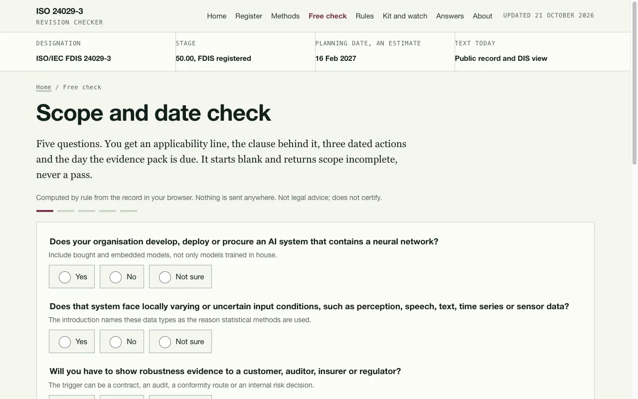 ISO 24029-3 Revision Checker gallery image