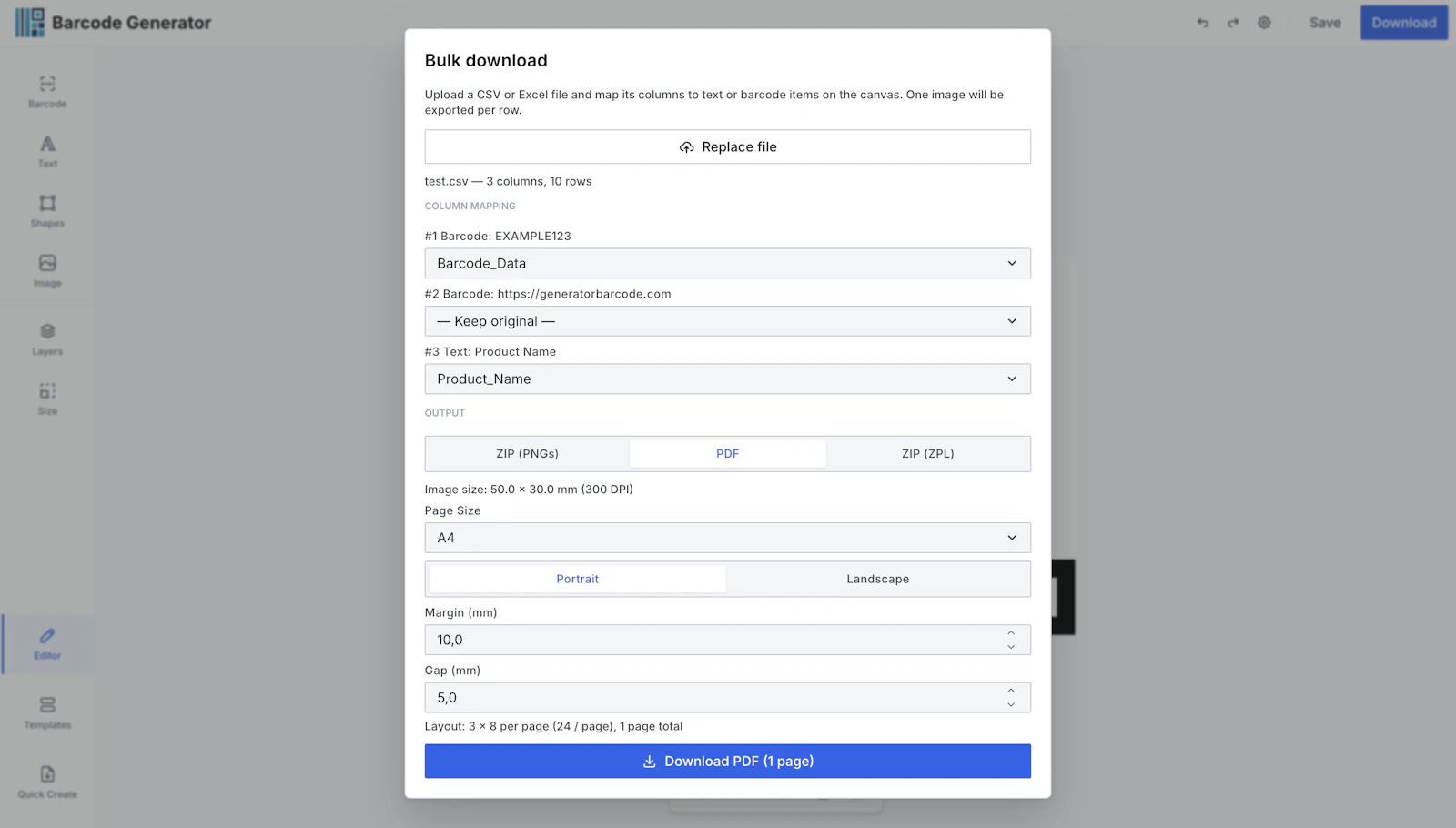 Free Bulk Barcode & Label Generator screenshot 3