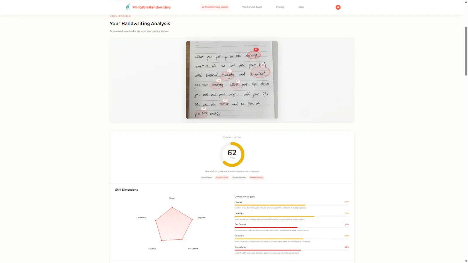 PrintableHandwriting screenshot 2