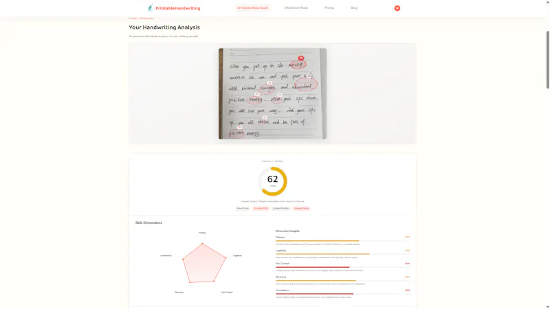 PrintableHandwriting screenshot 2