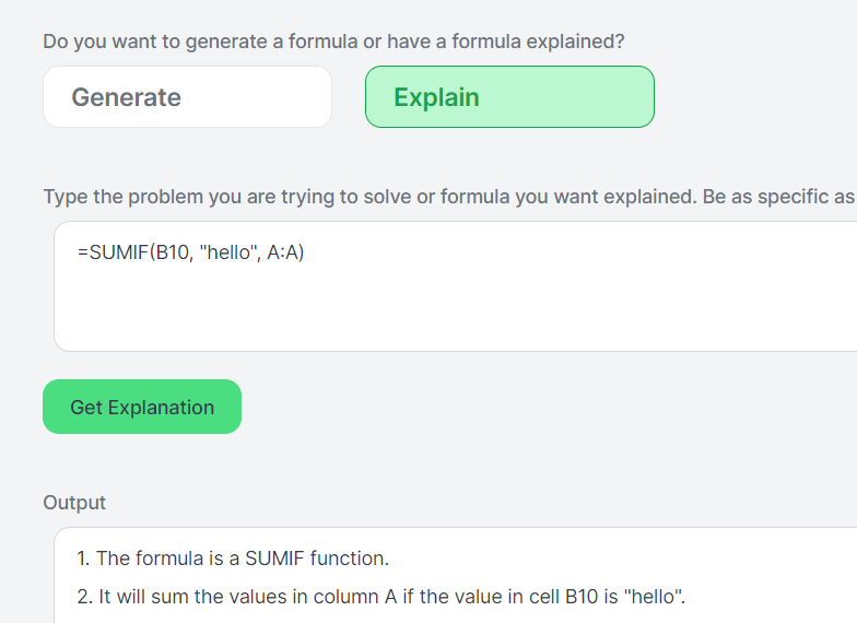 وسائط لديك Excel Bot - اكتب Excel Formulas 10x أسرع 4