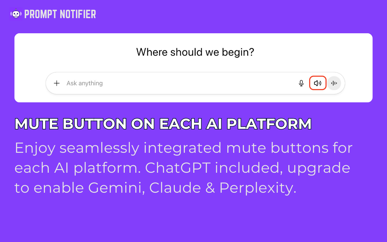 Prompt Notifier - Screenshot 2 showing product features and functionality