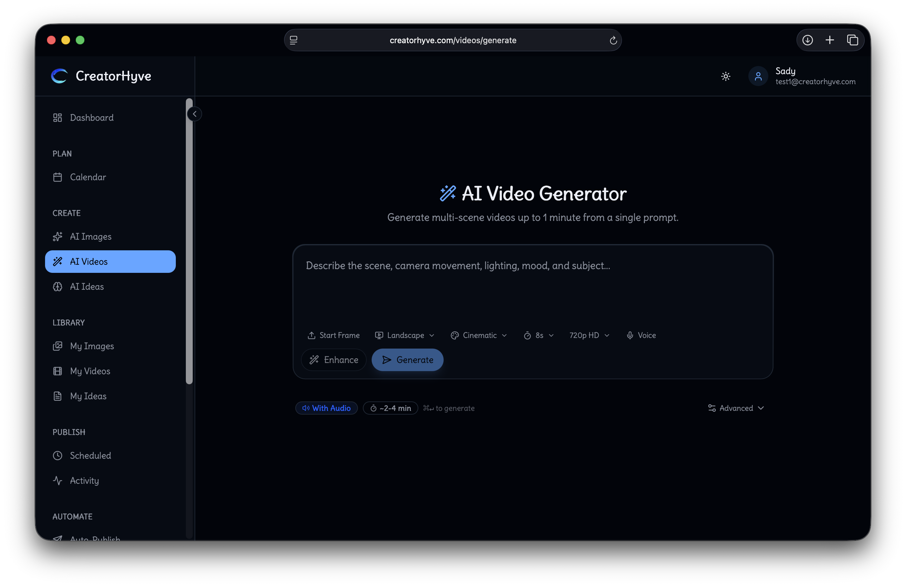 CreatorHyve - Screenshot 4 showing product features and functionality