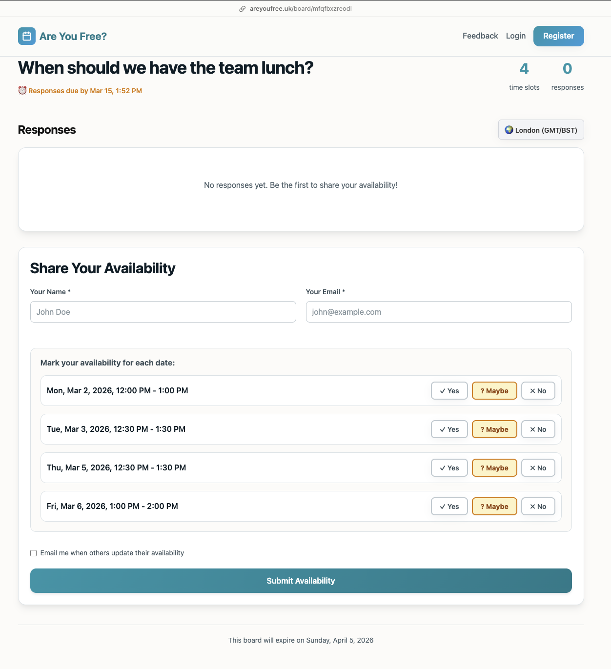 AreYouFree - Screenshot 4 showing product features and functionality