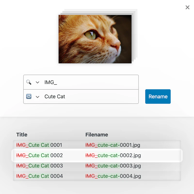 neoRename - WP plugin to rename images screenshot 7