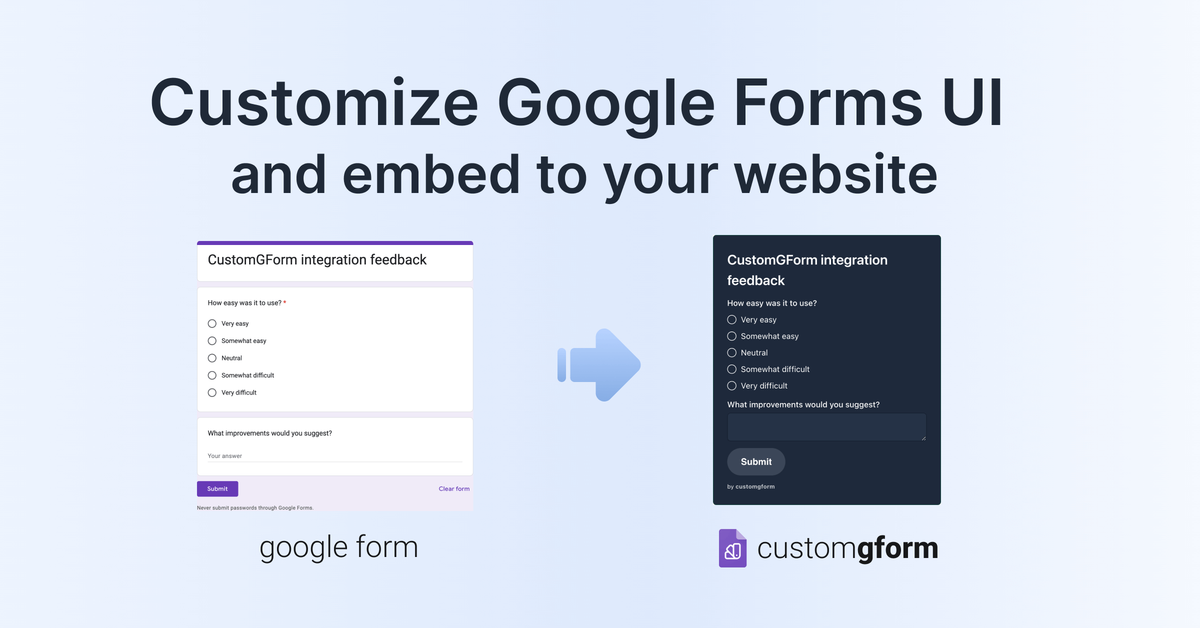 Mídia 2 de Personalize a interface do usuário para os formulários do Google